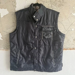 Chaleco Harley Davidson Para Hombres XL Acolchado Puffer Franela a Cuadros Forrado Cremallera Motociclista Moto - Imagen 1 de 8