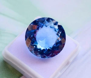 27+ kt Aquamarin Rundschliff blauer Edelstein GGI zertifiziert Aquamarin für Schmuck - Bild 1 von 15