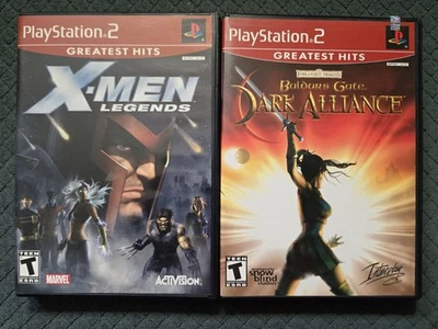 *USED* PS2 Game Lot: Baldur's Gate Dark Alliance + X-Men Legends Greatest Hits - Image 1 of 4