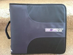 Crop In Style Binder Extra Large Black On Black Purple Letters - Picture 1 of 5