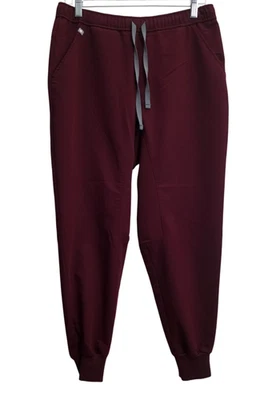 Calça Jogger Masculina FIGS Scrub Tansen Pequena Borgonha Cordão Técnico - Imagem 1 de 4