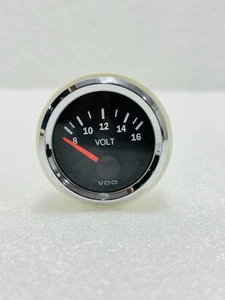 SIEMENS VDO VOLT METER VDO12V52 GAUGE VOLT 8-16V 52MM - Picture 1 of 17