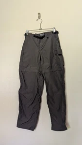 REI Quick Dry Convertible Pants Womens Size 4 UPF 50+ Zip Pockets Nylon Charcoal - Picture 1 of 7