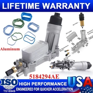 Aluminum Oil Filter Housing Adapter For Dodge Chrysler Jeep 2011 2012-2016 3.6L - Picture 1 of 17