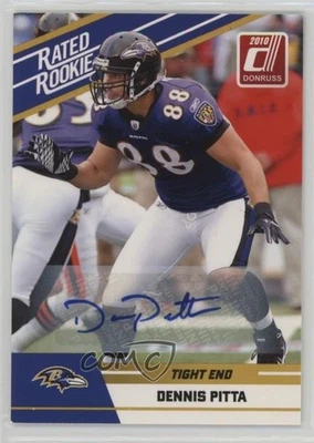 2010 Donruss Rated Rookie Box Set Auto Dennis Pitta #28 Auto RC - Image 1 of 2