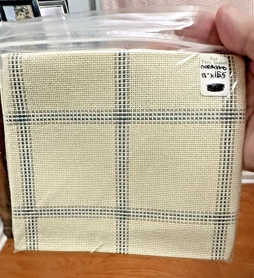 20 count Northland Blue & Brown Tartan 18 X 15.5" cross stitch needlework - Image 1 of 4