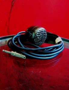 Vintage RARE 1930's Shure 707A crystal bullet harp microphone with cable # 1 - Bild 1 von 13