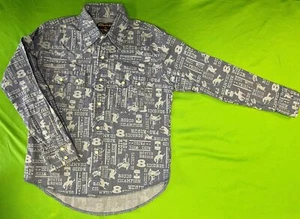 Wrangler Western Cowboy Rodeo Bullrider Shirt Youth Medium 10-12 - Picture 1 of 6