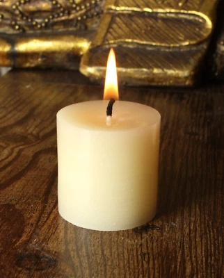 Choose Size White BEESWAX Pillar Candles 100% Natural Pure Bees Wax Organic - Image 1 of 4