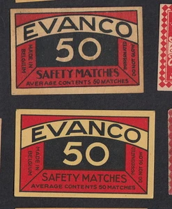 Ancienne  étiquette  allumettes Belgique BN11489 Evanco  - Picture 1 of 1