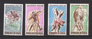 Sénégal poste aérienne 1970 4 timbres oblitérés J.O. de Mexico /TE3223 - Foto 1 di 1
