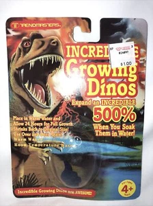 Neu Vintage Neu in Verpackung Trendmasters 1992 unglaublich wachsende Dinos TRICERATOPS ungeöffnet - Bild 1 von 8