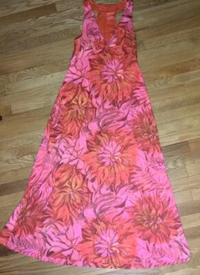 Maxi Vestido Gaymode Mod Rosa Estampado de Flores 36/14 J.C. Penney Años 60-70 De Colección Foto 1 de 4