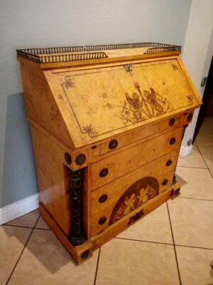 Reproducción fina secretaria estilo Luis XV francés Foto 1 de 4