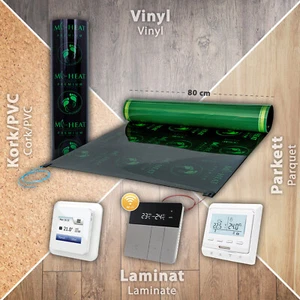 Electric Underfloor Heating Infrared Set Thermostat Laminate Vinyl Parquet A Hdf - Picture 1 of 50