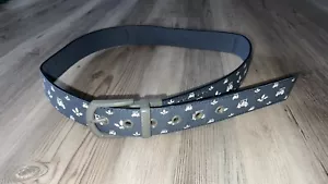 CUATER by Travis Mathew Golf Wendegürtel blau weiß Canvas Stoff Größe 44" - Bild 1 von 6