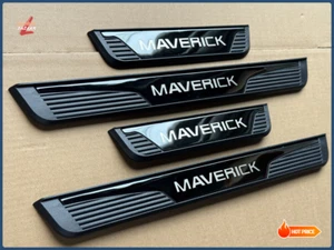 4Pcs Black Door Scuff Sill Cover Panel Step Protector for Maverick Accessories - Picture 1 of 16