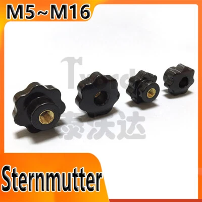 Sterngriff Flügelschrauben Rändelschraube sternmutter M5 M6 M8~M16 Sternschraube - Bild 1 von 3