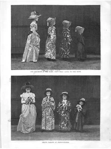HUNDEAUSSTELLUNG IN DER SCHEUNE & PREISTRÄGER. VINTAGE 1888 HARPER'S 11" x 8" GRAVURDRUCK - Bild 1 von 2