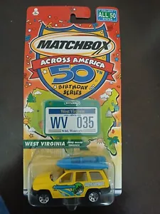 Matchbox Across America 50th Birthday Series 2002 West Virginia Jeep Cherokee 35 - Picture 1 of 6
