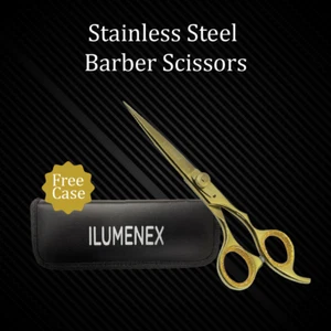 6.5" Gold Hair Cutting Scissors Barber Shears Sharp Japanese Steel Salon Tool - Picture 1 of 5