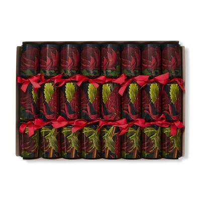 Christmas Crackers - 8 Elegant Bonbons, Handmade, "Luxury Waratah" - Image 1 of 4