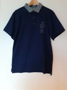 GEORGES RECH T-SHIRT POLO SLIM FIT MANCHES COURTES TAILLE L MARINE 100% COTON  - Picture 1 of 7