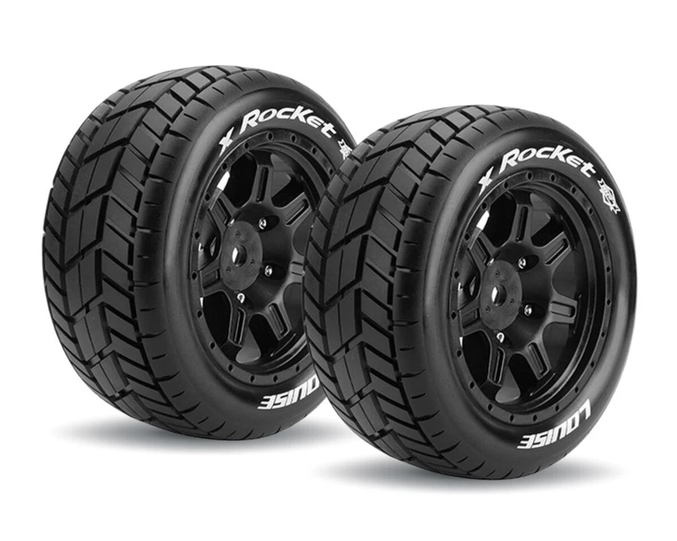 LOUISE X-ROCKET Sport Reifen Felge schwarz für X-MAXX LOUT3295B X-Maxx 8S, XRT   - Bild 1 von 1