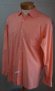 Ralph Lauren Purple Label Dress Shirt Salmon 100% Cotton Made In Italy Size M - Picture 1 of 9