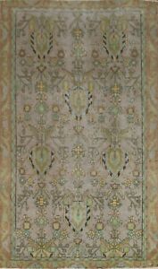 Distressed Traditional Overdyed Area Rug 6x10 Hand-Knotted Wool Carpet