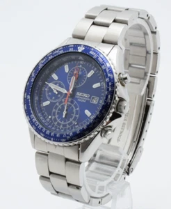 ▶️【N MINT】 SEIKO Flight master Pilot 7T92-0CF0 Quartz Blue Dial Mens Watch JAPAN - Picture 1 of 15