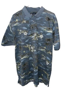 BIG DOGS Polo shirt HAWAIIAN Mens, Authentic, Vintage, Size L, Button Down, htf - Picture 1 of 15
