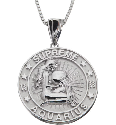 Collana Supreme x Jacob & Co. Zodiaco Acquario Ciondolo Argento Sterling