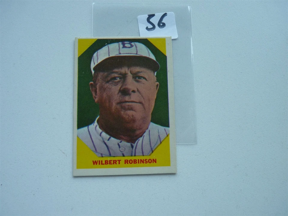 VINTAGE 1960 FLEER CARD BASEBALL WILBERT ROBINSON BOSTON   NO56 - Image 1 of 2