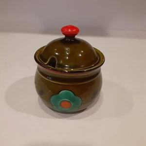Georges Briard Vintage MCM Sugar Bowl con tapa defecto gran decoración - Imagen 1 de 10