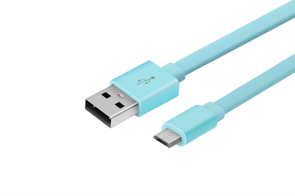 Кабель Blackweb 6 футов для синхронизации и зарядки микро-USB - бирюзовый - Изображение 1 из 1