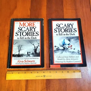 1986 1st Ed More Scary Stories to Tell in the Dark + Later Original Gammell Set - Imagen 1 de 5