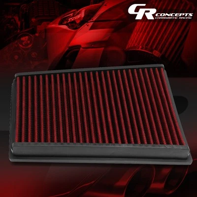 PANEL FILTRO AIRE ROJO LAVABLE ALTO FLUJO PARA 07-14 NISSAN X-TRAIL QASHQAI 2.0L Foto 1 de 4