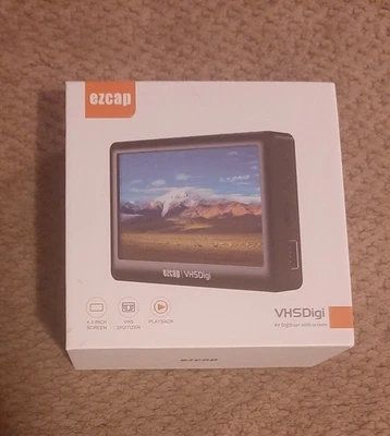 EZCAP VIDEO CAPTURE VHS DIGITIZER 4.3 INCH SCREEN WORKS PERFECT COMPLETE IN BOX - Image 1 of 4