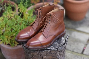 Unworn Crockett & Jones ‘Coniston’ UK 10E Tan Scotch Grain Boots - Picture 1 of 7