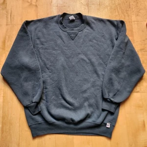 Vintage Russell Athletic Sweatshirt Men’s Size XLT Teal Blank Crewneck USA VTG - Picture 1 of 12