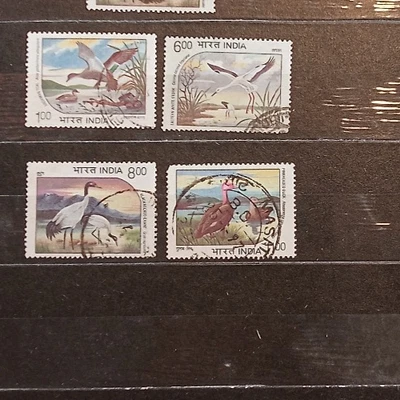 INDIA 1994 WATER BIRDS WITHDRAWN UNISSUED COMPLETE SET USED - Image 1 of 2