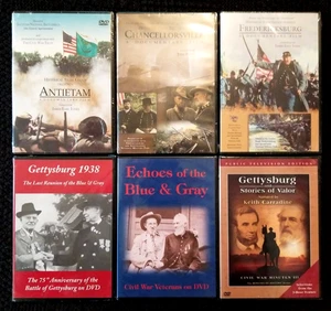 6 brandneue/versiegelte Bürgerkriegs-DVDs: Antietam, Chancellorsville, Fredricksburg, - Bild 1 von 5