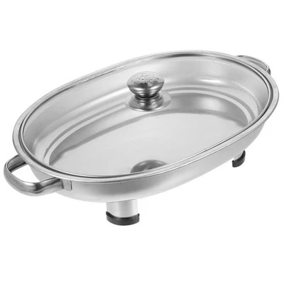  Vassoio da buffet Scaldavivande in acciaio inossidabile Server da buffet con - Immagine 1 di 4