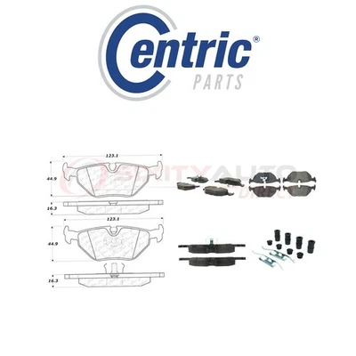 Centric Posi Quiet Metallic Brake Pads w Shims for 1993 BMW 525iT 2.5L L6 - tn Foto 1 de 4