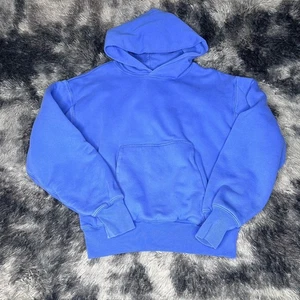 Yeezy YZY Gap Perfect Double Layer Pullover Hoodie Men S Blue Heavyweight - Picture 1 of 6