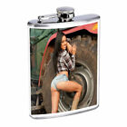 Country Pin Up Girls D1 Flask 8oz Stainless Steel Hip Drinking Whiskey