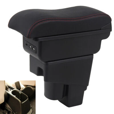 Reposabrazos para Honda Fit Jazz 2002-2008 caja asiento caja almacenamiento consolas doble capa Foto 1 de 4