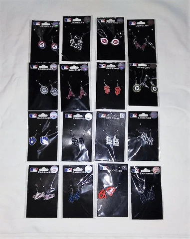 MLB TEAM LOGO DANGLE EARRINGS ASSORTED TEAMS Cover