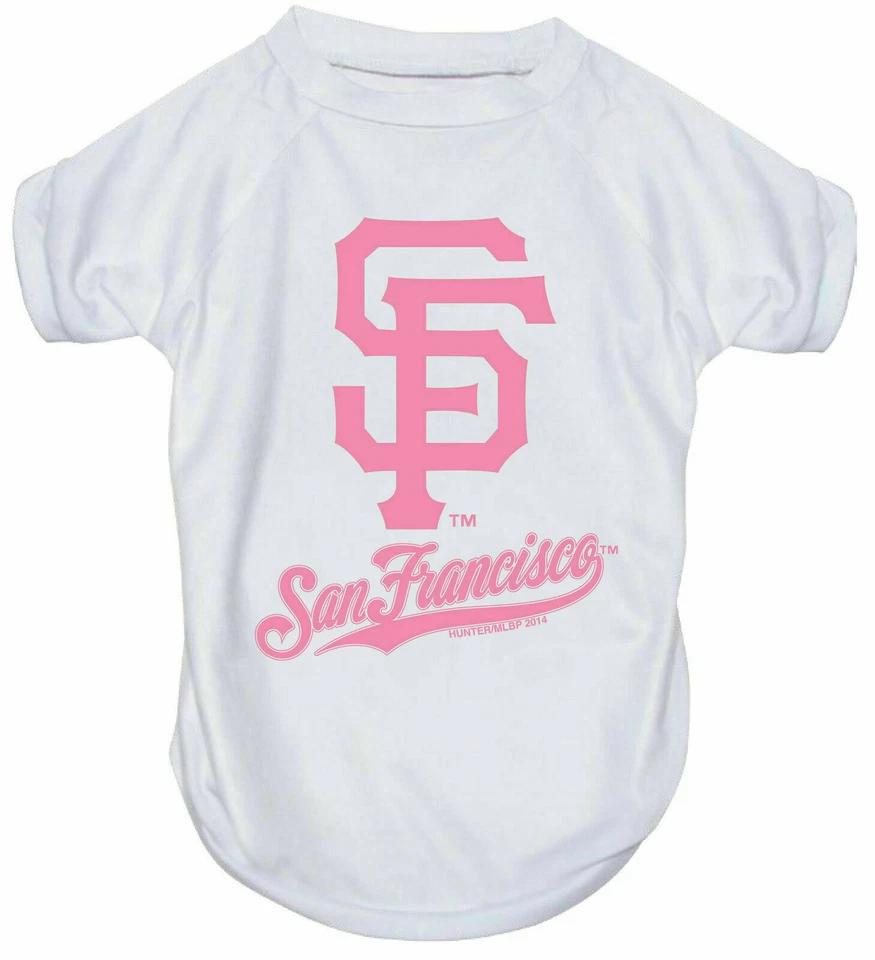 CAMISETA GRANDE RENDIMIENTO ROSA PERRO GATO GIGANTES SAN FRANCISCO Foto 1 de 1